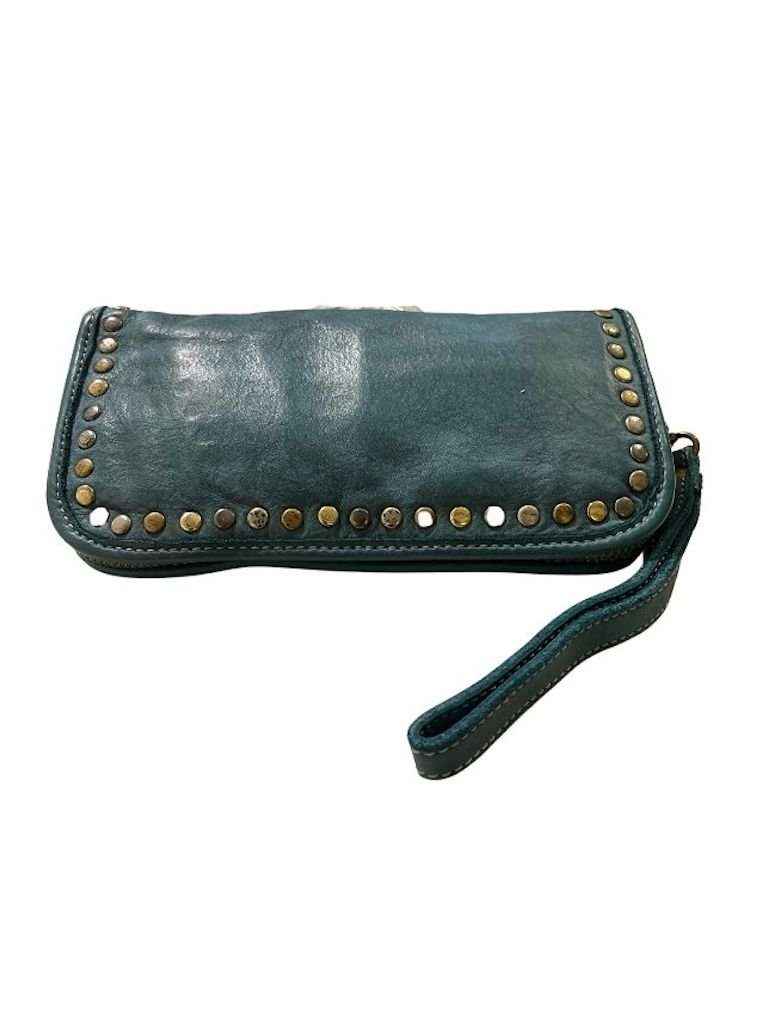 BZNA Berlin Romy Petrol Wallet Clutch Leather Leder Portemonnaie Geldbörse