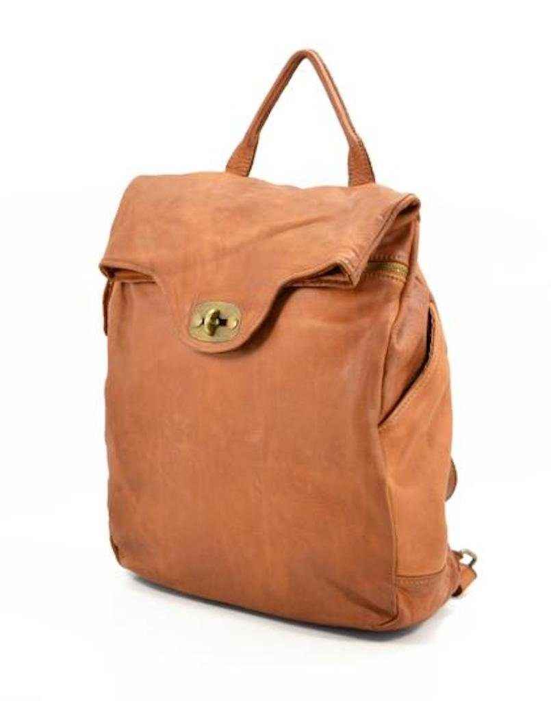 BZNA Bag Rinalto Cognac Italy Rucksack Backpacker Designer Tasche Handtasche Schultertasche Leder Damen Neu
