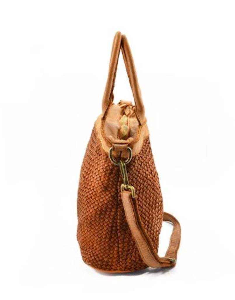 BZNA Bag Xenia Orange Italy Designer Damen Handtasche Tasche Leder Shopper