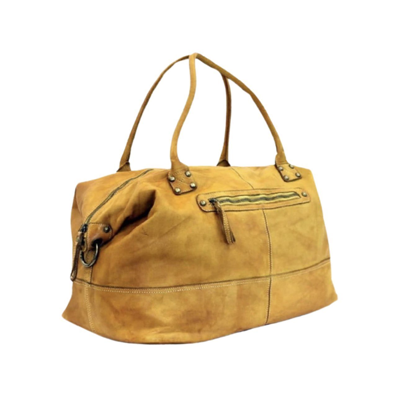 BZNA Bag Joe gelb Italy Designer Weekender Damen Reise Tasche Handtasche Schultertasche Leder Shopper Neu