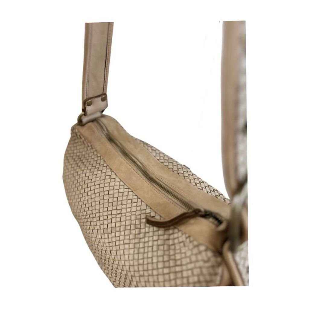 BZNA Schultertasche Bella Medium Orange Italy Designer Ledertasche Umhängetasche
