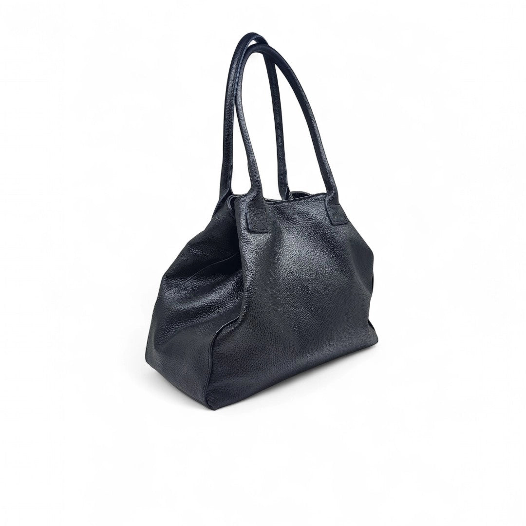 BZNA Bag Ladiva Schwarz Leder Italy Damen Shopper Handtasche Schultertasche Tasche - B Z N A