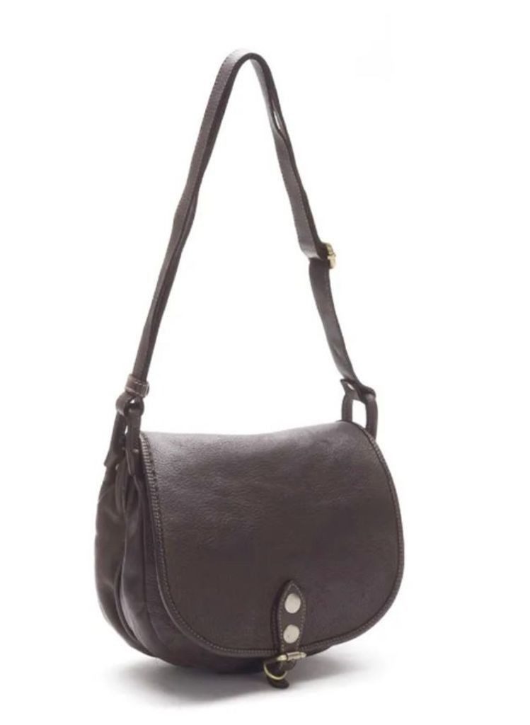 BZNA Schultertasche Taina Braun Italy Designer Handtasche Ledertasche Umhängetasche - B Z N A