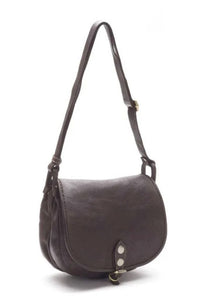 BZNA Schultertasche Taina Braun Italy Designer Handtasche Ledertasche Umhängetasche - B Z N A