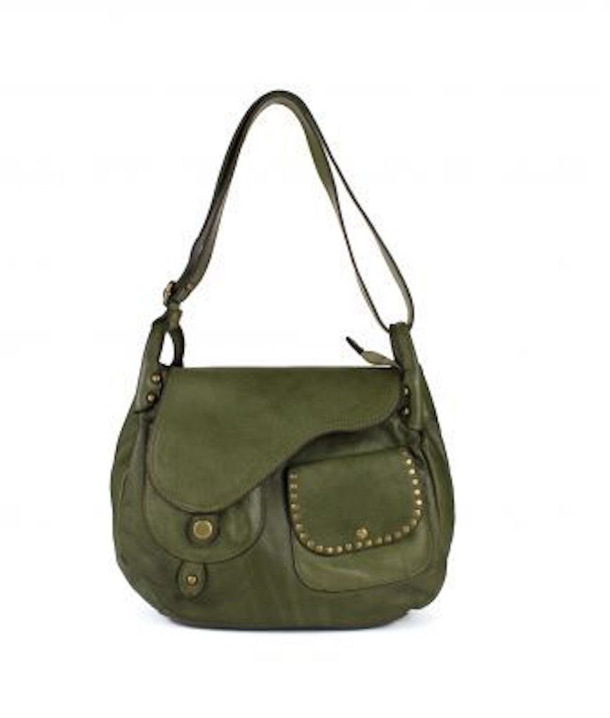BZNA Bag Malea Grün italy Designer Leder Schulter Ledertasche Umhänge Tasche - B Z N A