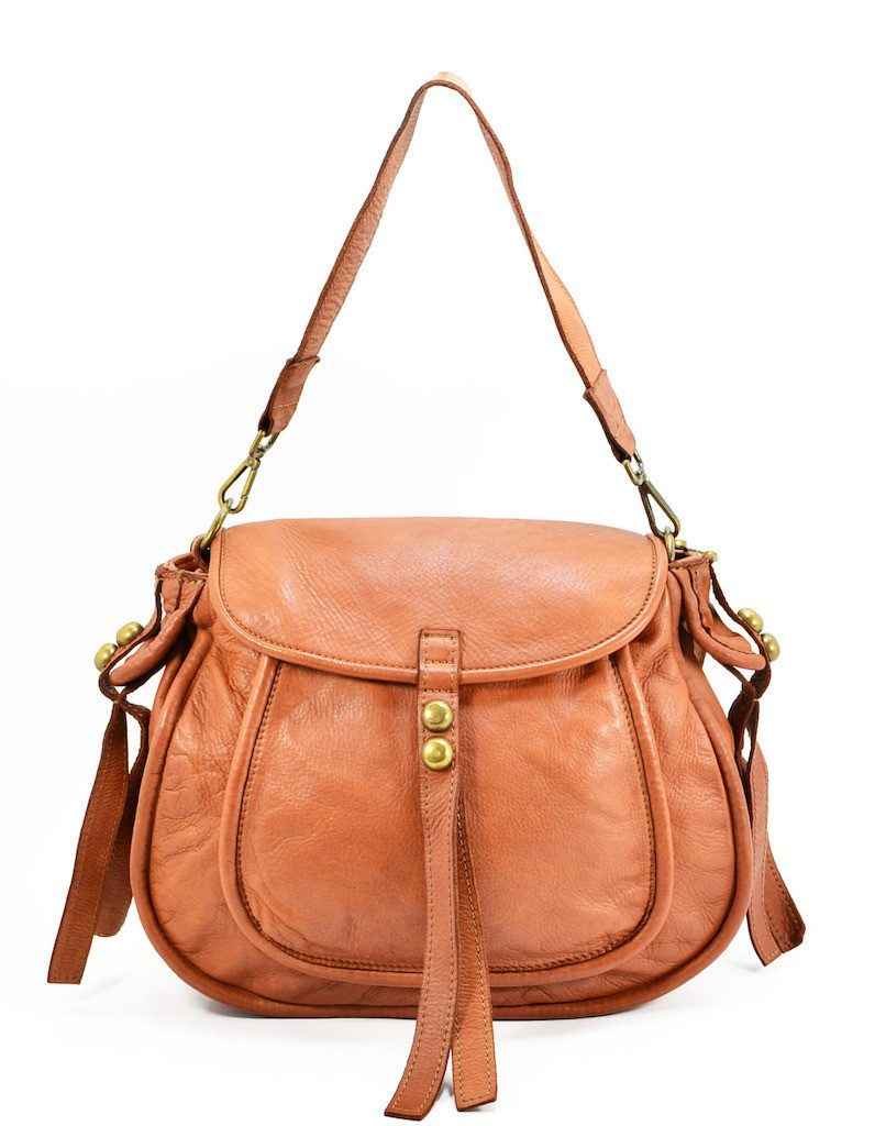 BZNA Bag Kiara cognac italy Designer Leder Schulter Ledertasche Umhänge Tasche