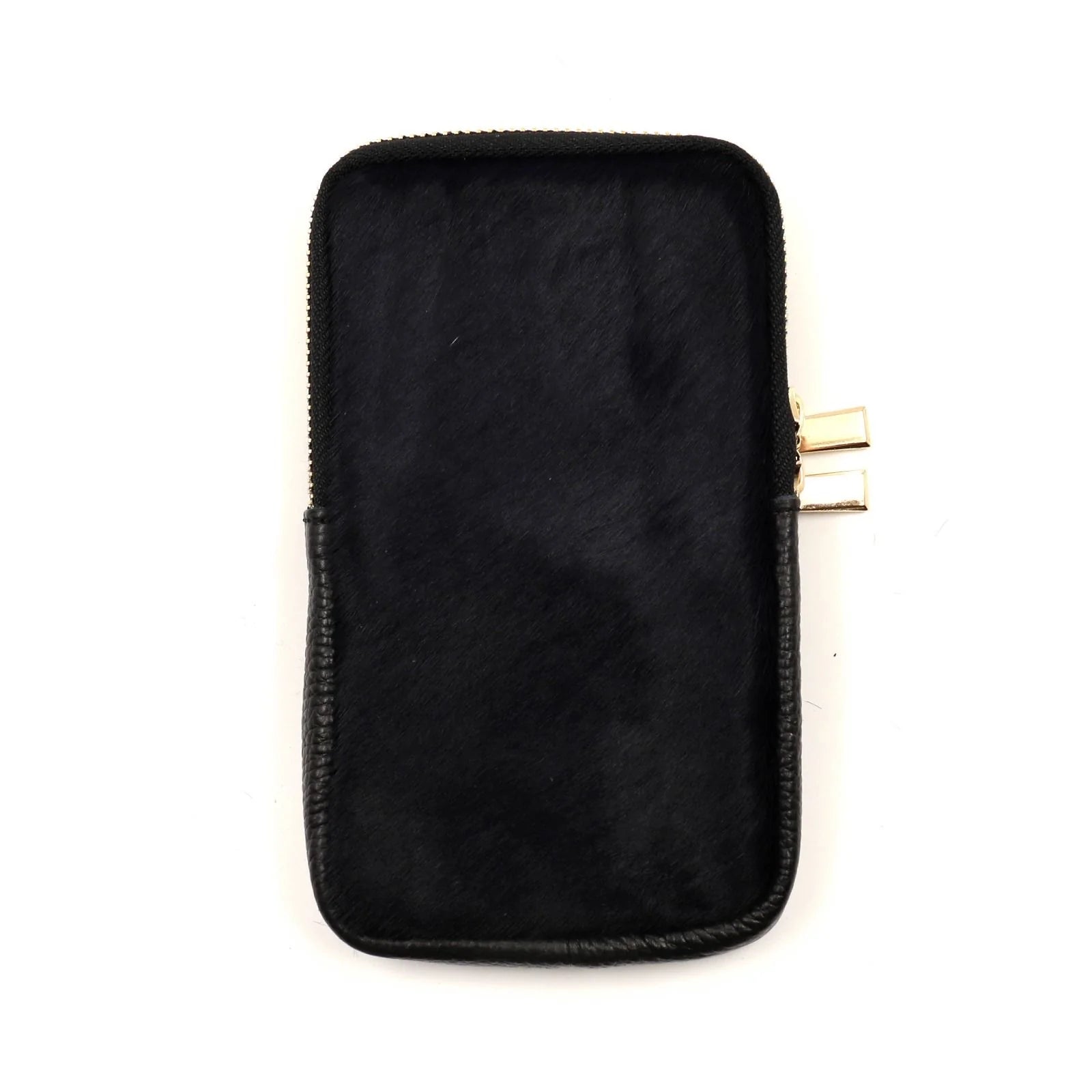 BZNA Bag Mobile Blau Handy Umhängetasche aus Leder Felltasche mit Reißverschluss - B Z N A