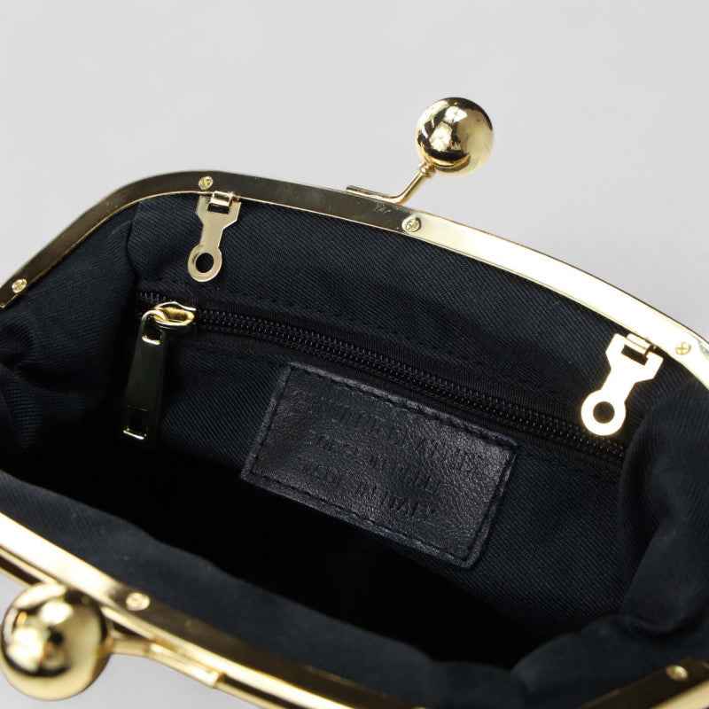 BZNA Bag Merle Verde Wildleder Leder Italy Damen Clutch Handtasche Schultertasche