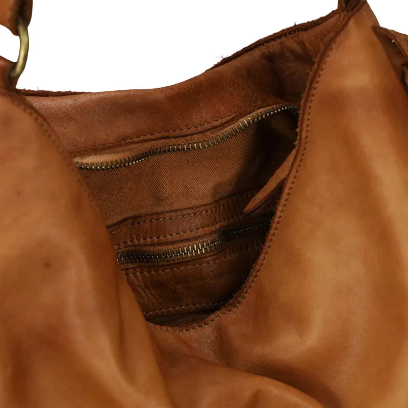 BZNA Bag Napoli cognac Italy Designer Damen Handtasche Ledertasche Schultertasche Tasche Leder Shopper Neu - B Z N A