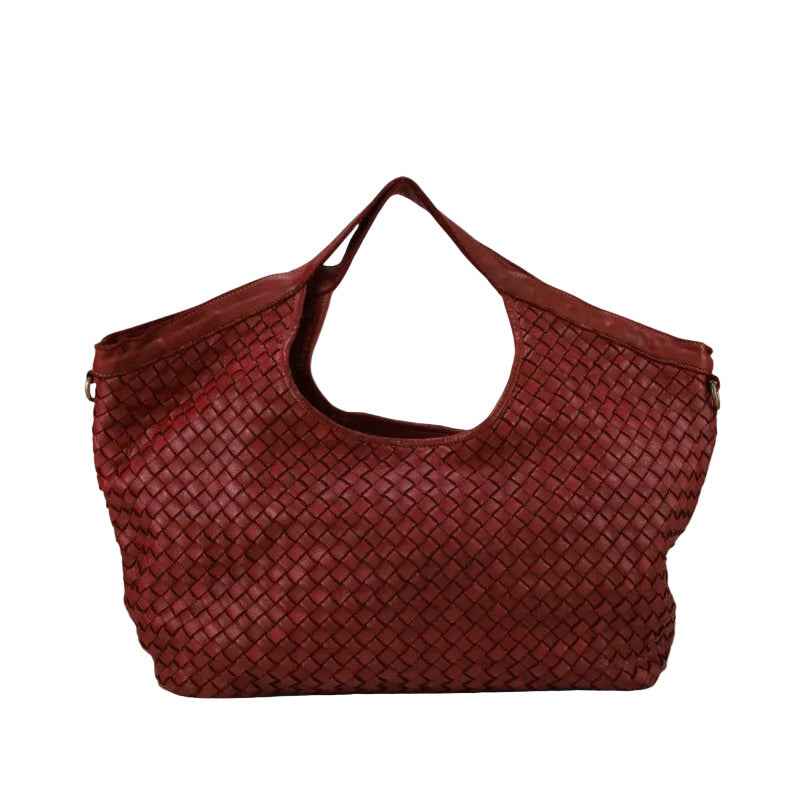 BZNA Bag BL342 Bordeaux Italy Designer Handtasche Schultertasche Tasche Leder Shopper