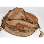 Load image into Gallery viewer, BZNA Bag Lucy cognac Italy Designer Clutch Braided Ledertasche Umhängetasche Damen Handtasche Schultertasche Tasche Leder Shopper Neu
