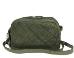 Load image into Gallery viewer, BZNA Bag Lucy verde Italy Designer Clutch Braided Ledertasche Umhängetasche Damen Handtasche Schultertasche Tasche Leder Shopper Neu

