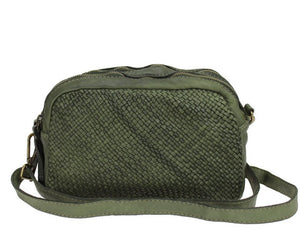 BZNA Bag Lucy verde Italy Designer Clutch Braided Ledertasche Umhängetasche Damen Handtasche Schultertasche Tasche Leder Shopper Neu