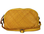 Load image into Gallery viewer, BZNA Bag Lucy Gelb Yellow Italy Designer Clutch Braided Ledertasche Umhängetasche Damen Handtasche Schultertasche Tasche Leder Shopper Neu
