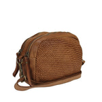 Load image into Gallery viewer, BZNA Bag Lucy cognac Italy Designer Clutch Braided Ledertasche Umhängetasche Damen Handtasche Schultertasche Tasche Leder Shopper Neu
