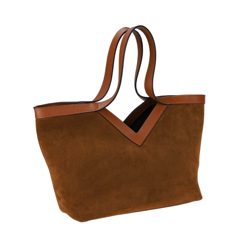 BZNA Bag Marini Cognac Wildleder Italy Damen Handtasche Schultertasche Tasche - B Z N A