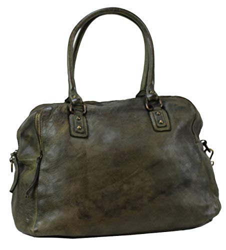 BOZANA Bag Lue verde Italy Designer Messenger Damen Handtasche Schultertasche Tasche Leder Shopper Neu - B Z N A