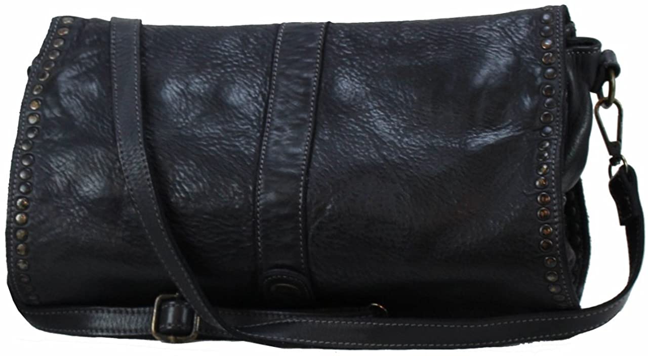 BOZANA Bag Luna nero Italy Designer Clutch Umhängetasche Ledertasche Damen Handtasche Schultertasche Tasche Leder Shopper Neu - B Z N A