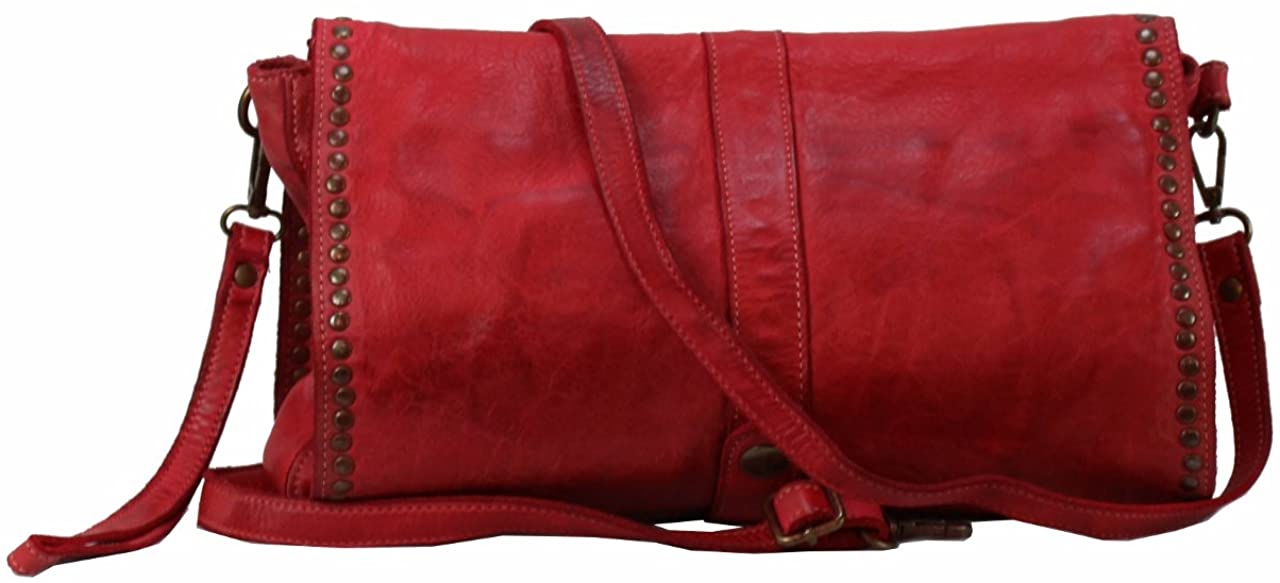 BOZANA Bag Luna rosso Italy Designer Clutch Umhängetasche Ledertasche Damen Handtasche Schultertasche Tasche Leder Shopper Neu - B Z N A