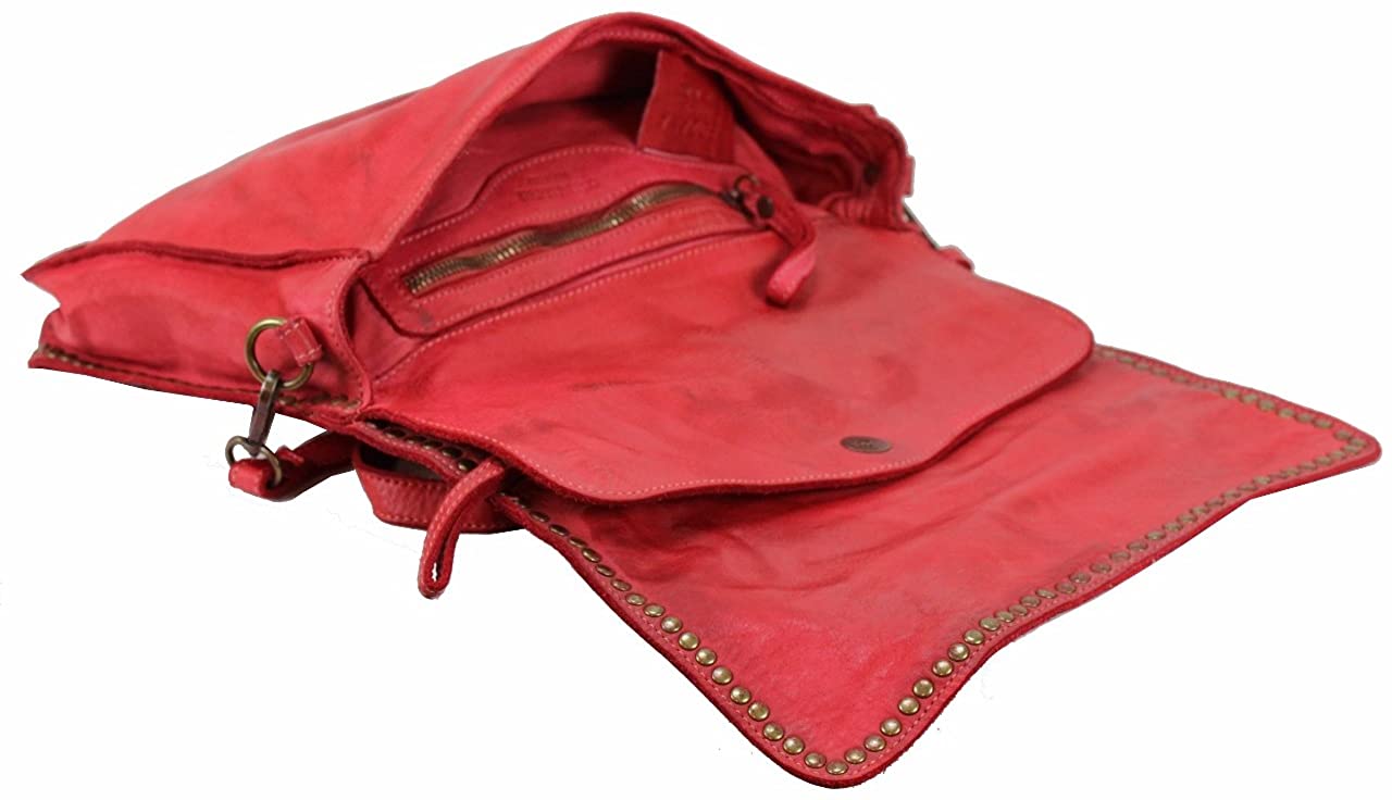 BOZANA Bag Luna rosso Italy Designer Clutch Umhängetasche Ledertasche Damen Handtasche Schultertasche Tasche Leder Shopper Neu - B Z N A