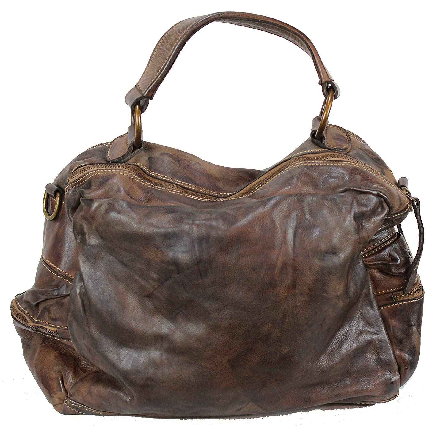BOZANA Bag Marie moro sheep Italy Designer Damen Handtasche Schultertasche Tasche Schafsleder Shopper Neu