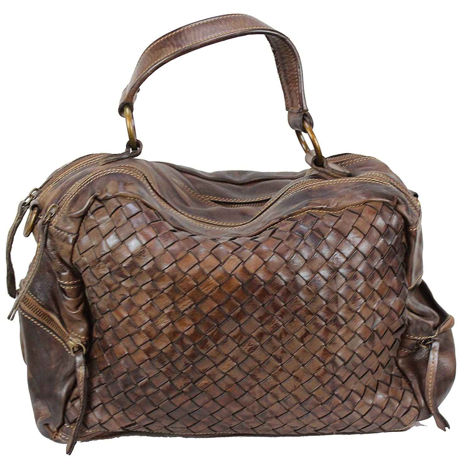 BOZANA Bag Marie moro sheep Italy Designer Damen Handtasche Schultertasche Tasche Schafsleder Shopper Neu