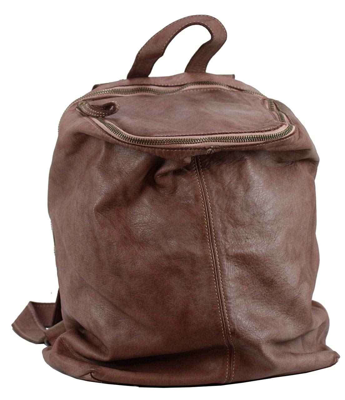 Bozana Bag Richie rose Backpacker Designer Rucksack Damenhandtasche Schultertasche Leder Nappa sheep ItalyNeu