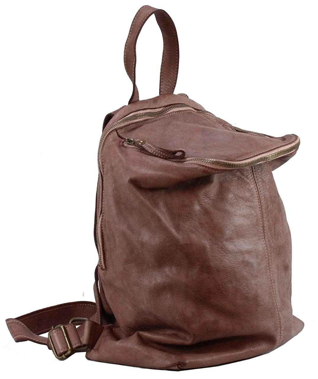 Bozana Bag Richie rose Backpacker Designer Rucksack Damenhandtasche Schultertasche Leder Nappa sheep ItalyNeu