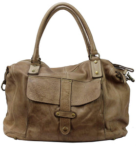 BOZANA Bag Viola beige Italy Designer Damen Handtasche Ledertasche Schultertasche Tasche Leder Shopper Neu - B Z N A