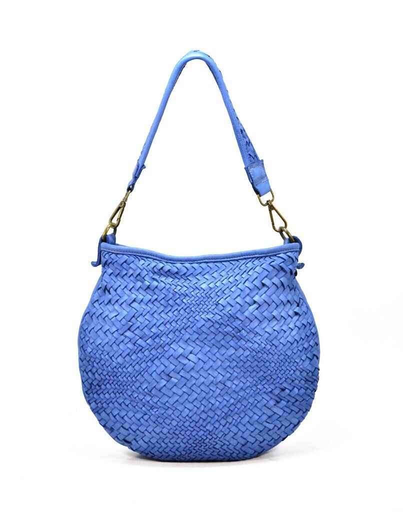 BZNA Bag Alesa Blau  Italy Designer Beutel Umhängetasche Damen Handtasche Leder