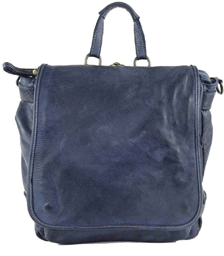 BZNA Bag Anna Blau Backpacker Designer Rucksack Ledertasche Damenhandtasche Schultertasche Leder Nappa sheep ItalyNeu
