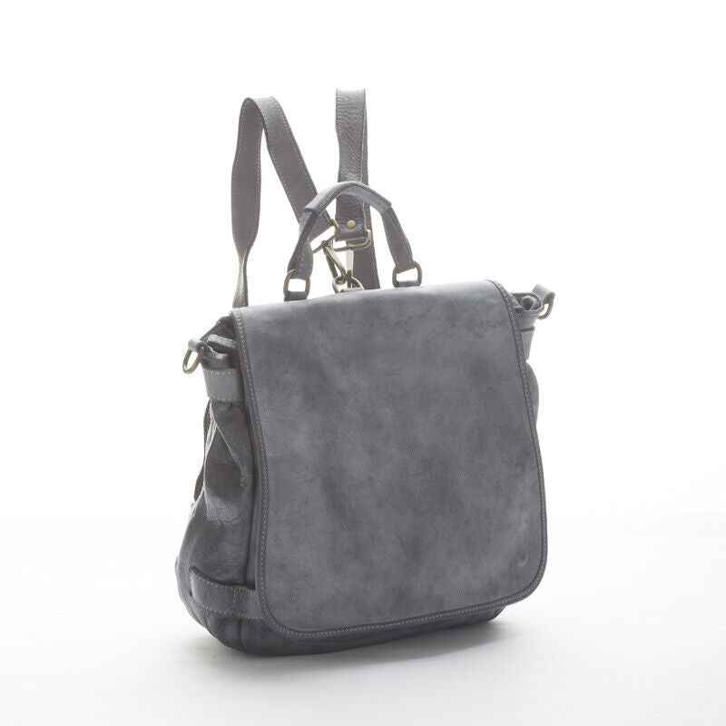 BZNA Bag Anna Grau Rucksack Laser Musterung an der Deckelklappe Backpacker
