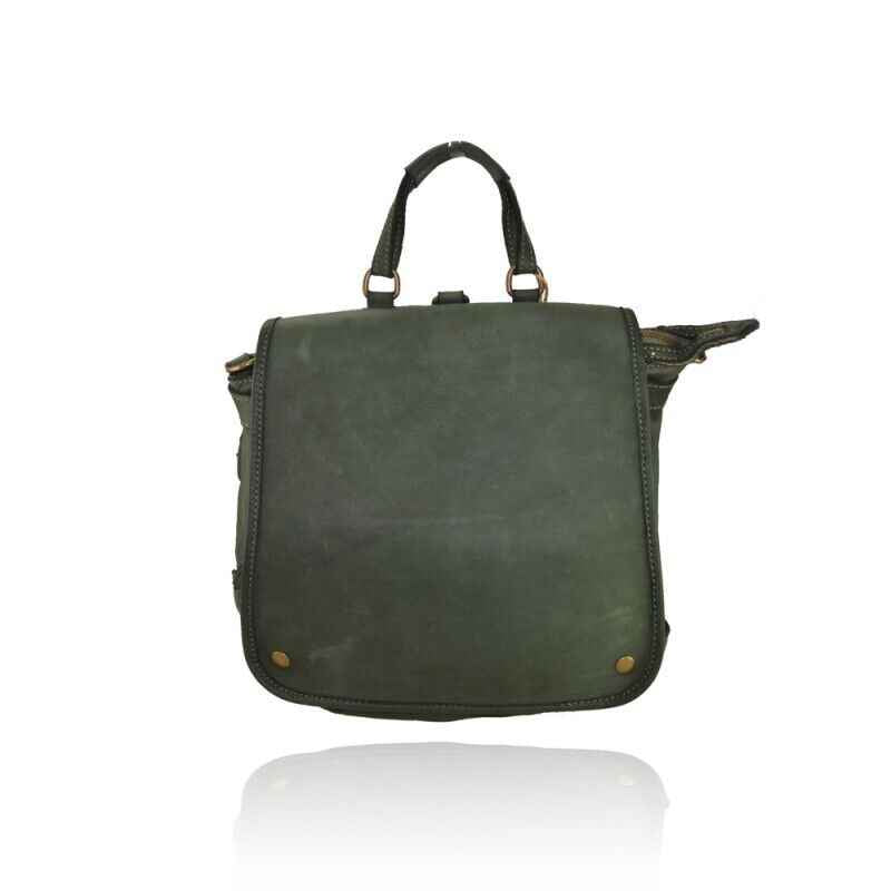 BZNA Bag Anna Grün Backpacker Designer Rucksack Ledertasche Damenhandtasche