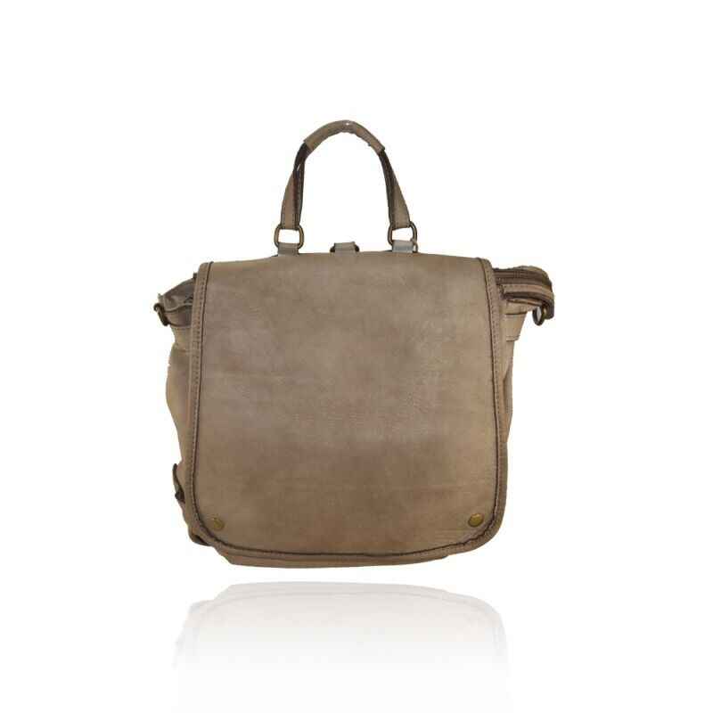 BZNA Bag Anna Taupe Backpacker Designer Rucksack Ledertasche Damenhandtasche