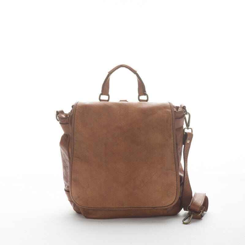 BZNA Bag Anna Taupe Backpacker Designer Rucksack Ledertasche Damenhandtasche