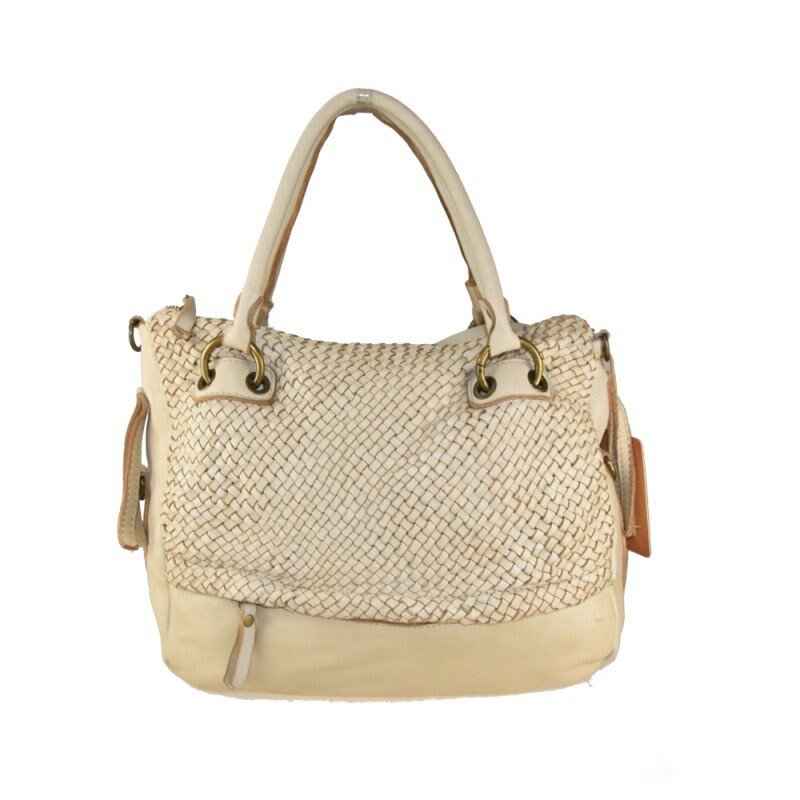 BZNA Bag Arya Beige Italy Designer Damen Handtasche Schultertasche Tasche Leder