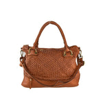 Load image into Gallery viewer, BZNA Bag Arya Cognac Italy Designer Damen Handtasche Schultertasche Tasche Leder - B Z N A
