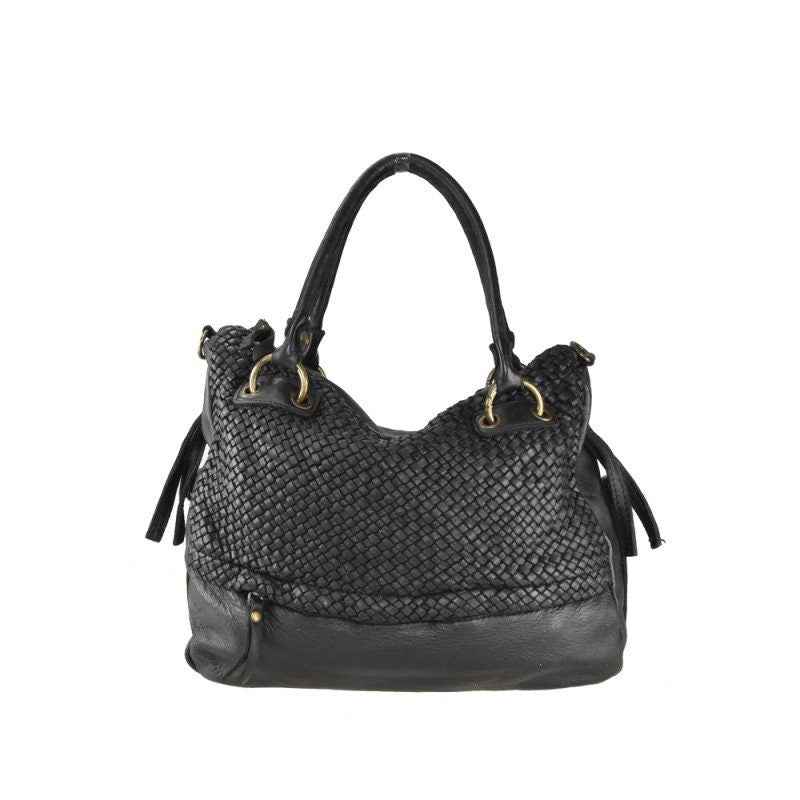 BZNA Bag Arya Schwarz Italy Designer Damen Handtasche Schultertasche Tasche Leder