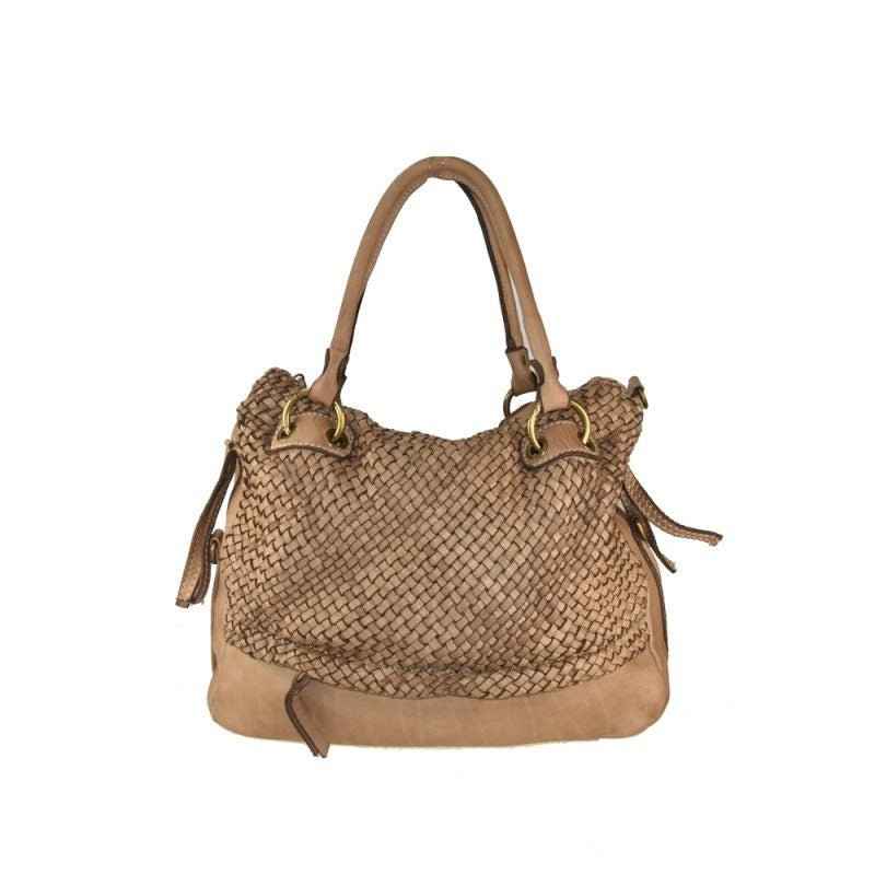 BZNA Bag Arya Taupe Italy Designer Damen Handtasche Schultertasche Tasche Leder
