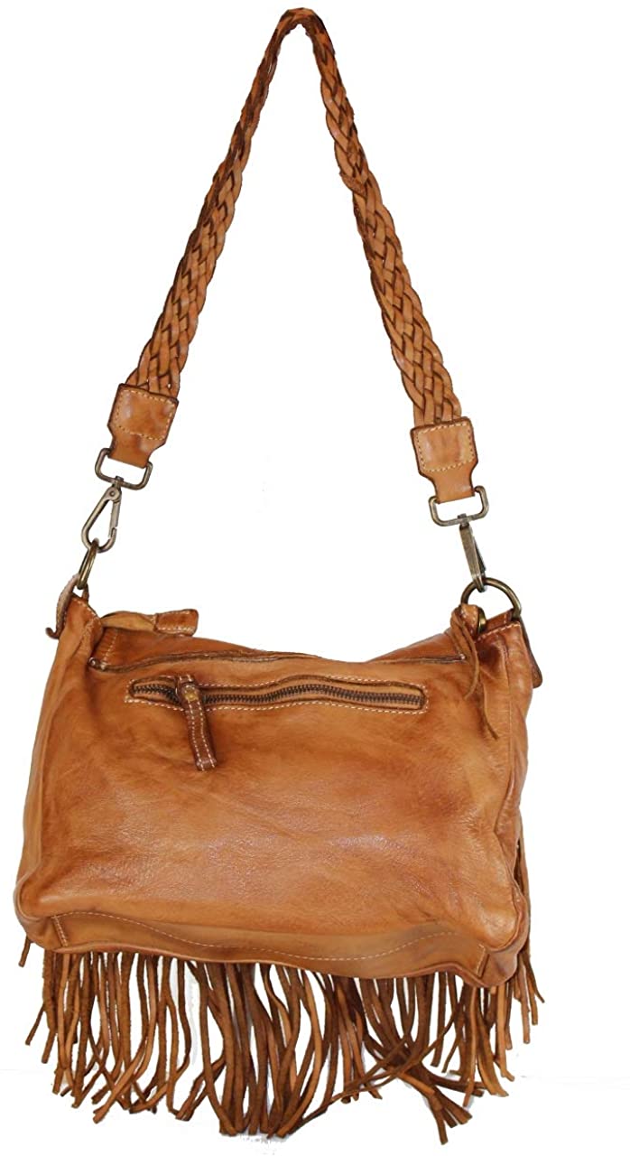 BZNA Bag Bari cognac Italy Designer Damen Handtasche Ledertasche Schultertasche Tasche Leder Shopper Neu - B Z N A