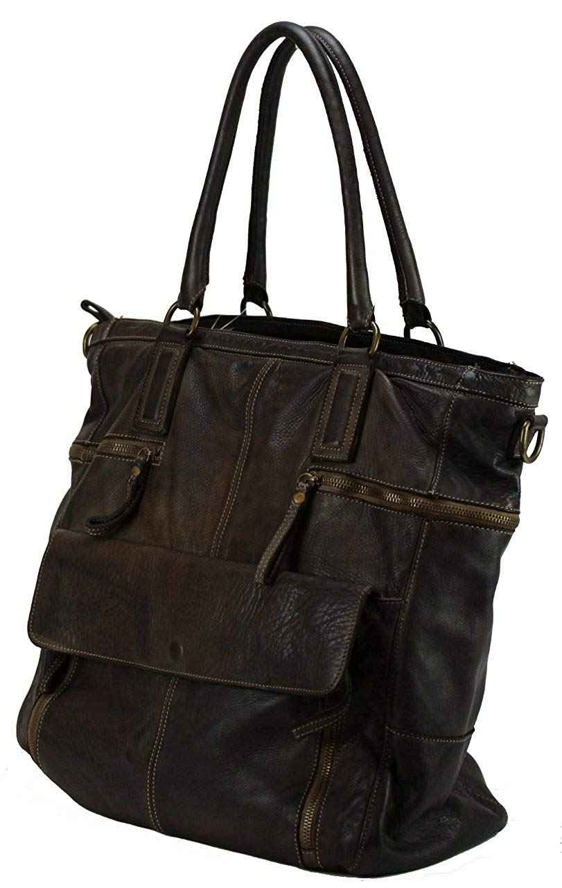 BZNA Bag Boney Braun Italy Designer Damen Handtasche Schultertasche Tasche Leder Shopper Neu