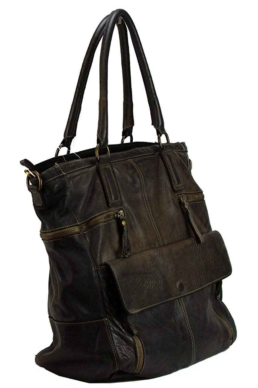 BZNA Bag Boney Braun Italy Designer Damen Handtasche Schultertasche Tasche Leder Shopper Neu