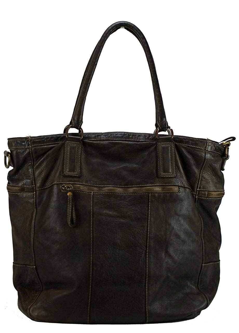 BZNA Bag Boney Braun Italy Designer Damen Handtasche Schultertasche Tasche Leder Shopper Neu