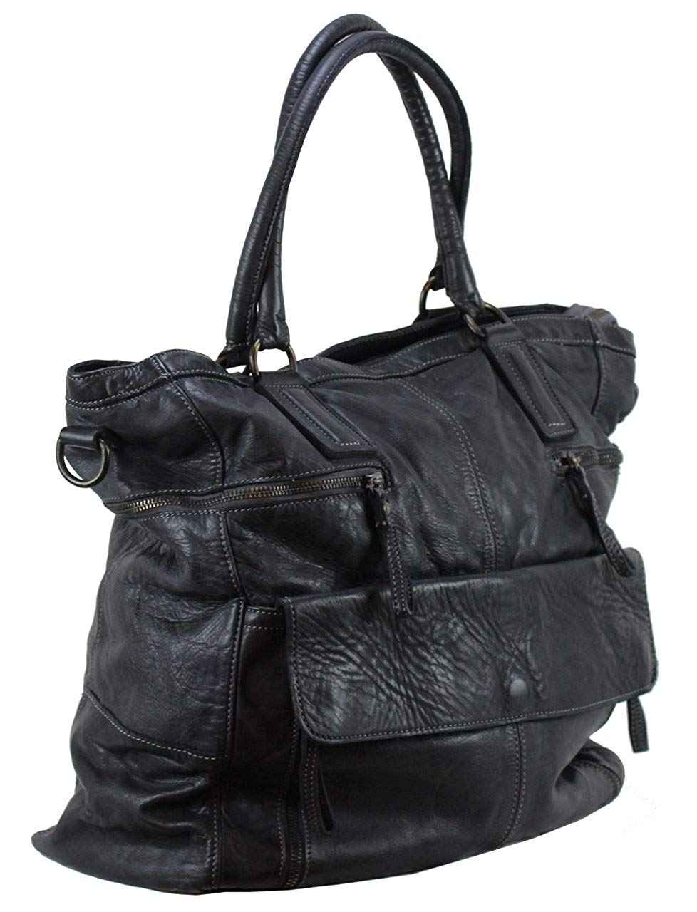 BZNA Bag Boney nero Italy Designer Damen Handtasche Schultertasche Tasche Leder Shopper Neu