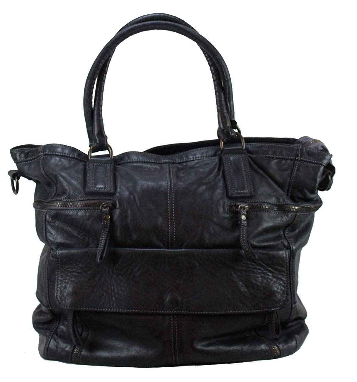 BZNA Bag Boney nero Italy Designer Damen Handtasche Schultertasche Tasche Leder Shopper Neu
