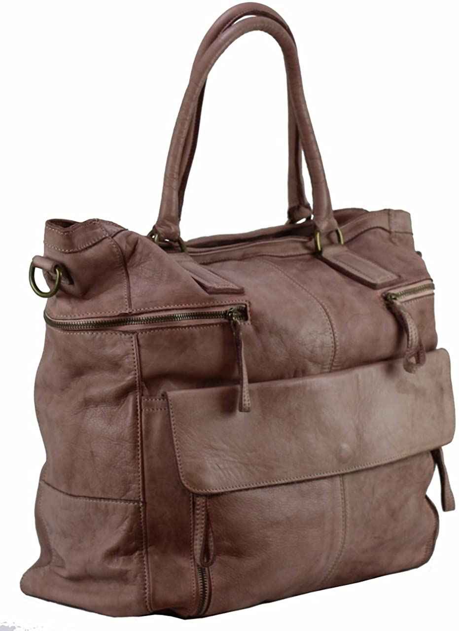 BZNA Bag Boney rosa Italy Designer Damen Handtasche Schultertasche Tasche Leder Shopper Neu