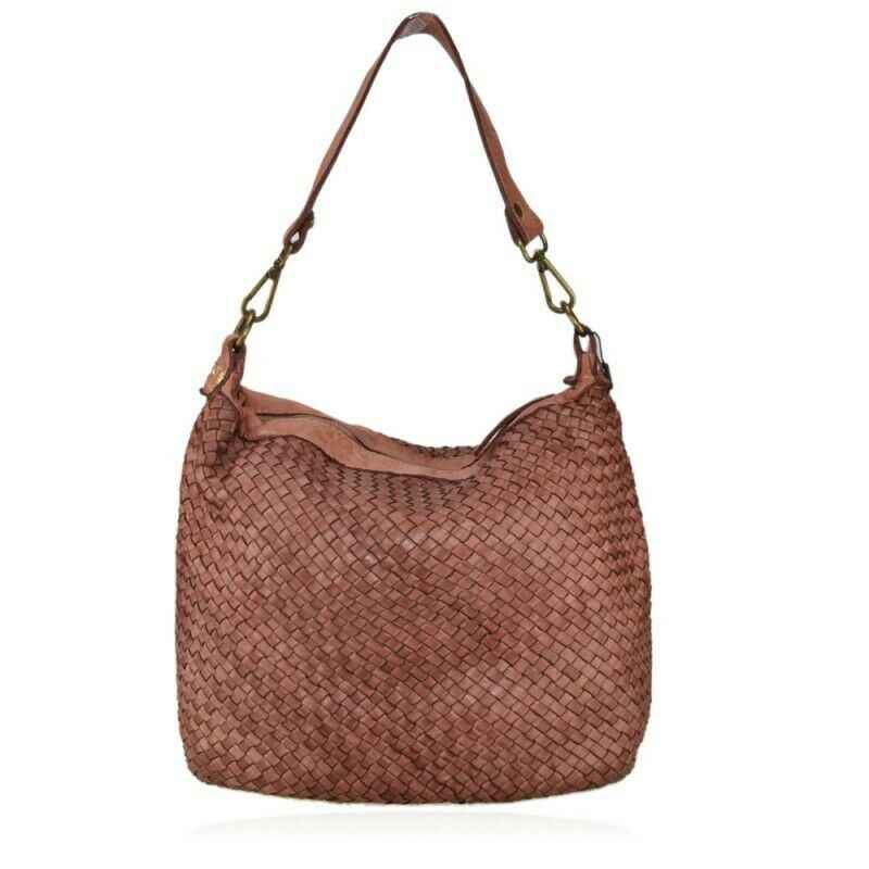 BZNA Bag Briana Rosa Italy Designer Beutel Umhängetasche Damen Handtasche Leder