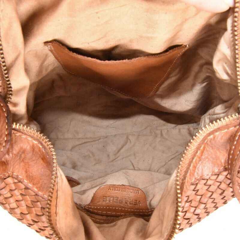 BZNA Bag Briana Taupe Italy Designer Beutel Umhängetasche Damen Handtasche Leder