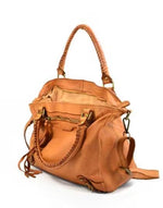 Load image into Gallery viewer, BZNA Bag Caro Taupe Italy Designer Damen Handtasche Schultertasche Tasche Leder - B Z N A
