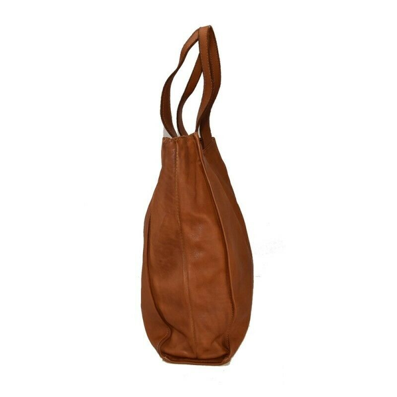 BZNA Bag Cassy Cognac Italy Designer Beutel Umhängetasche Damen Handtasche Leder - B Z N A